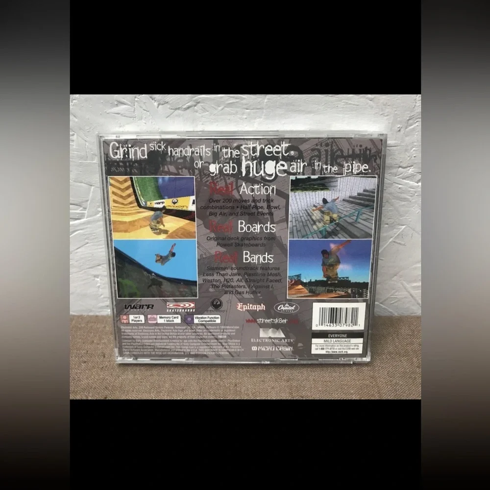 Lot of 2 PlayStation 1 PS1 Games: Street Sk8er & Tomb Raider II (2) Complete USA